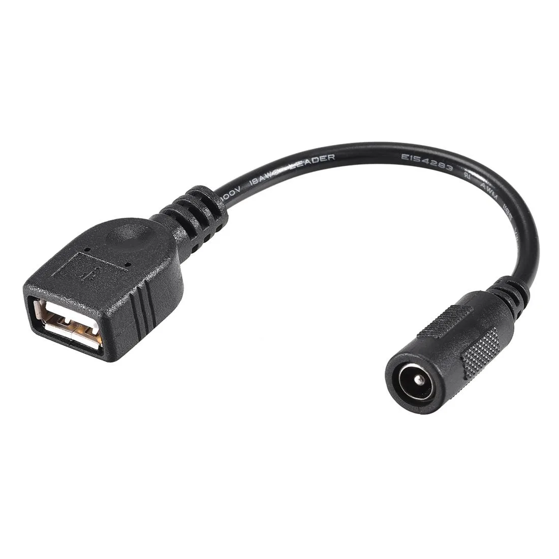 Unique-Bargains Unique-Bargains 5.5x2.1mm Female Barrel to USB Female Cable 12cm 2pcs — product photo