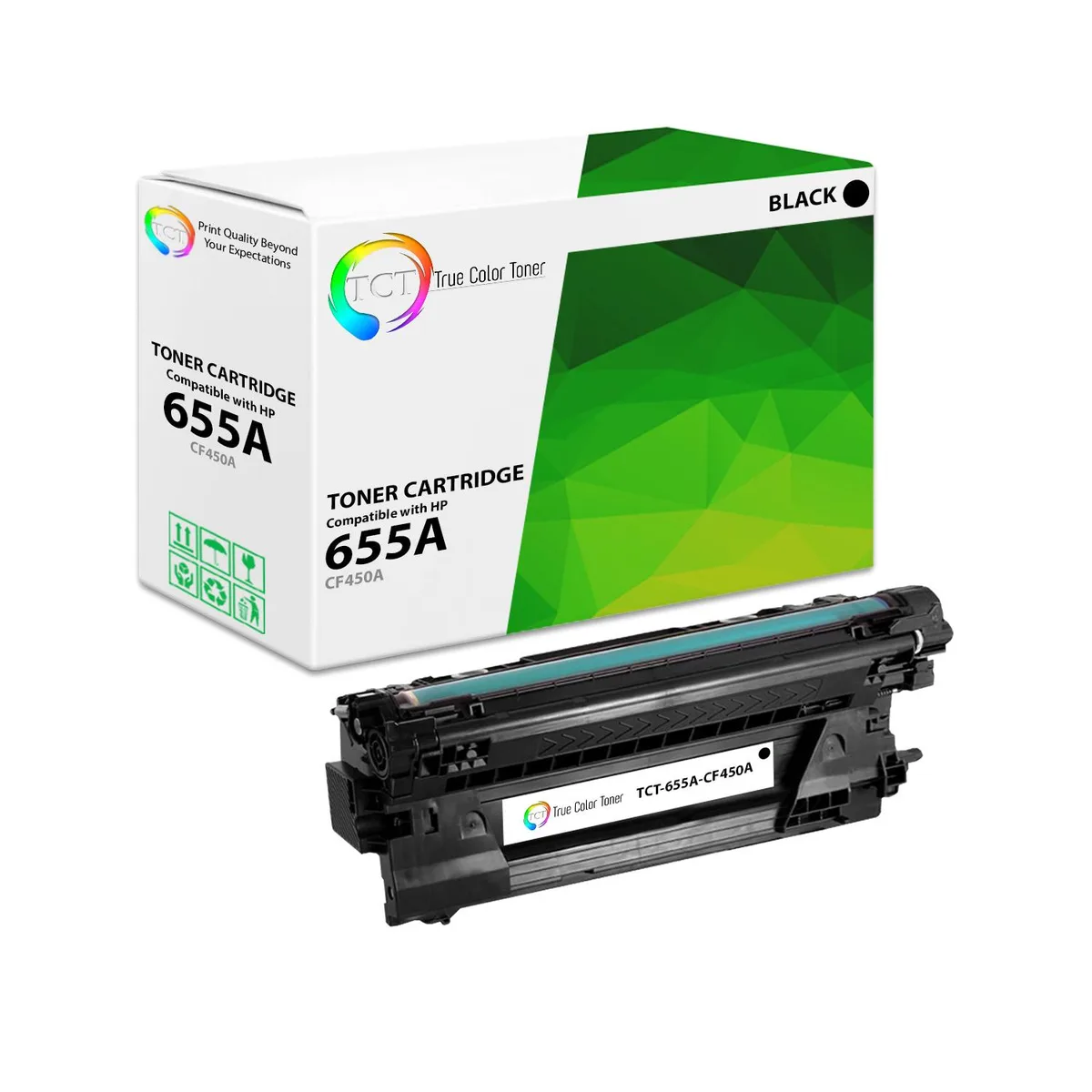 True Color Toner True Color Toner TCT-655A-CF450A Black Toner Cartridge 12500 Pages — product photo