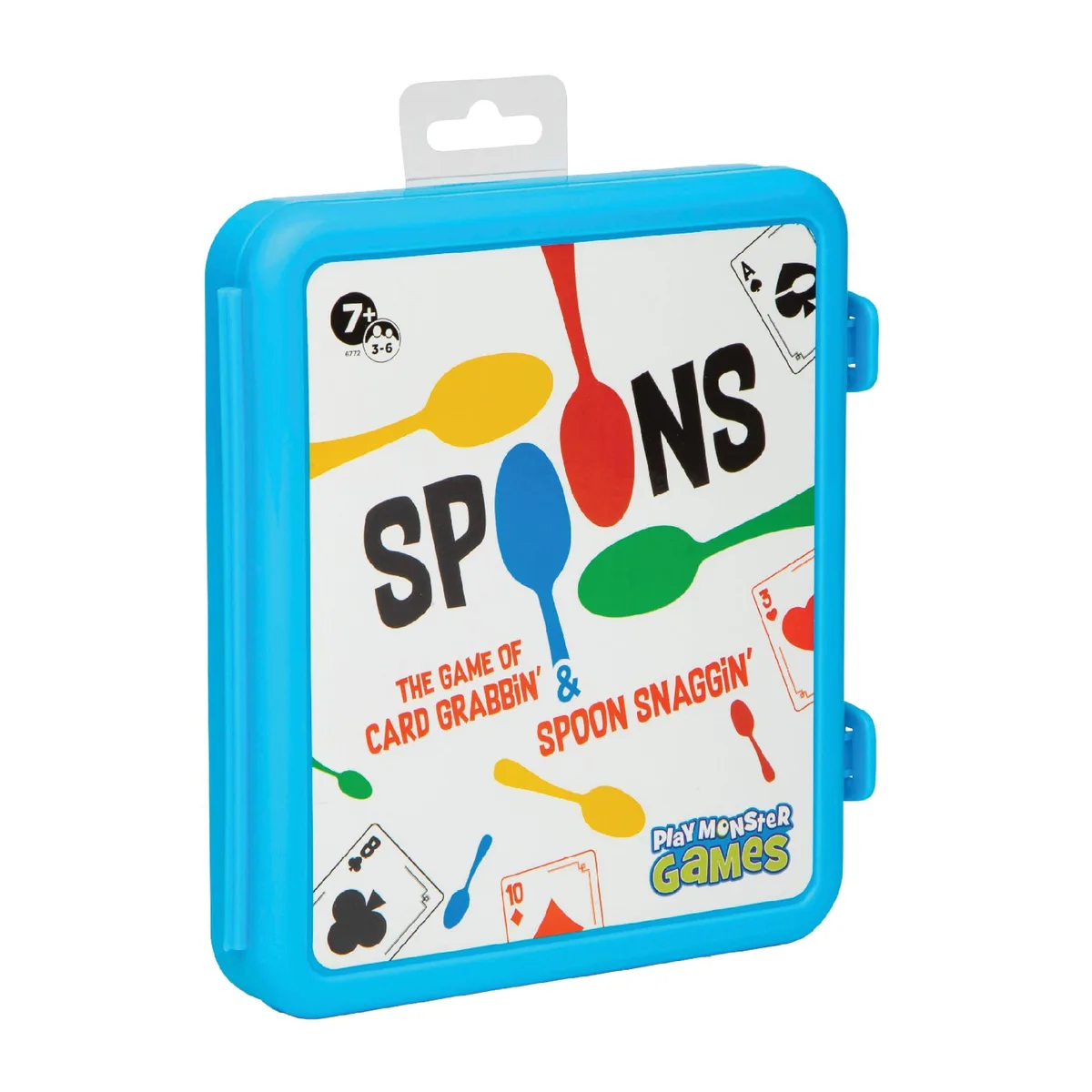 Worry Free Gadgets Spoons in a Case Card Game 54 Cards 5 Spoons 36 Players — product photo