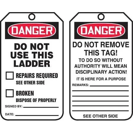 Accuform Signs Accuform Signs TRS331CTP Danger Tag PK25 — product photo