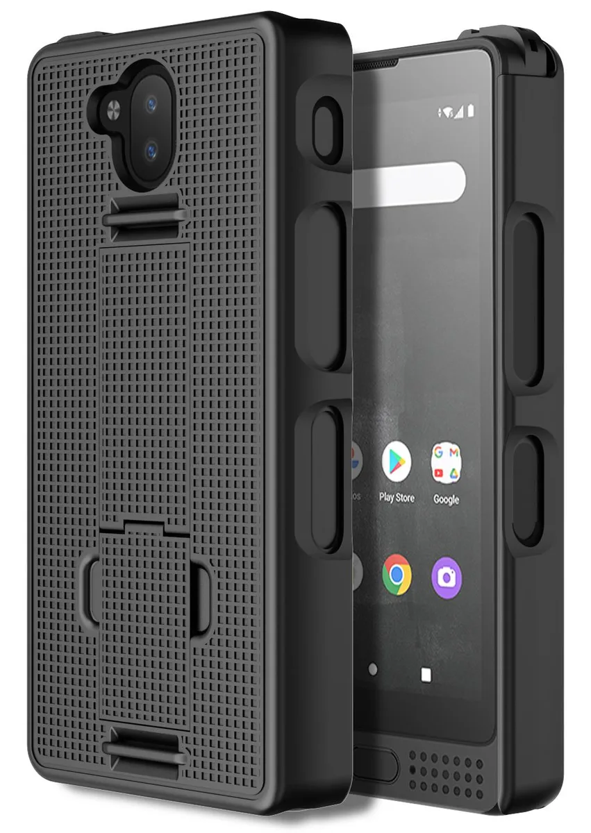 Nakedcellphone Nakedcellphone Textured Kickstand Case for Sonim XP10 5G (XP9900) Black — product photo