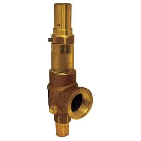Bronze adjustable relief valve with test lever, half-inch threaded connections