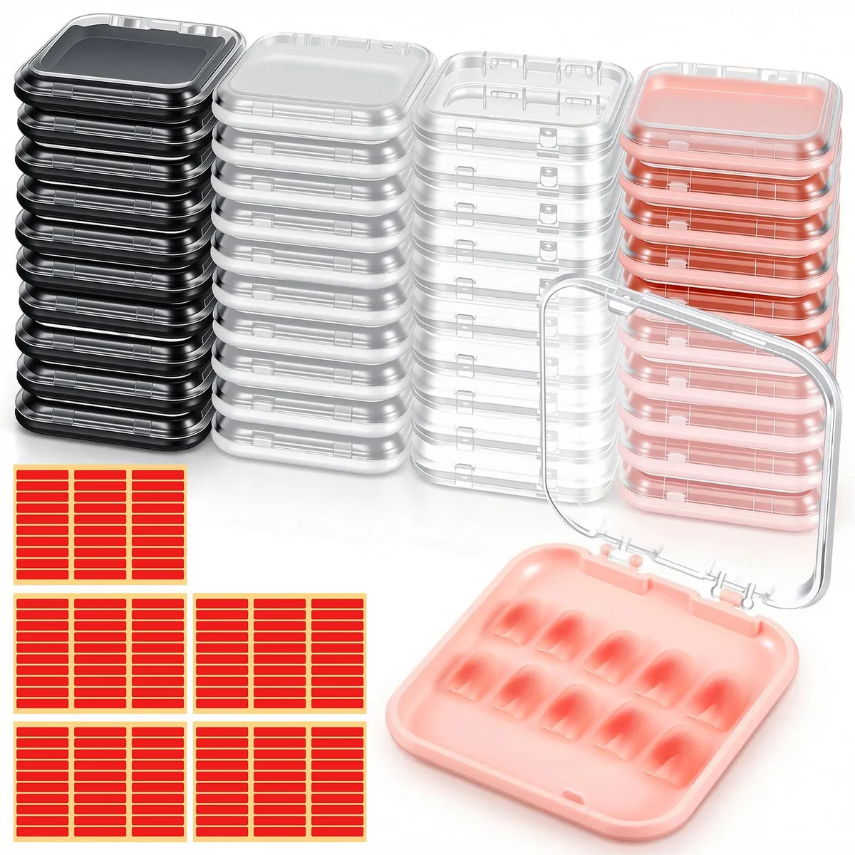  YBEATY 40pcs Press-On Nail Boxes with 150pcs Adhesive Tape — product photo