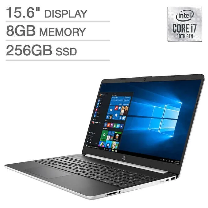 HP HP 15-dy1048nr laptop i7-1065G7 8GB 256GB NVMe 15.6 HD Silver — product photo