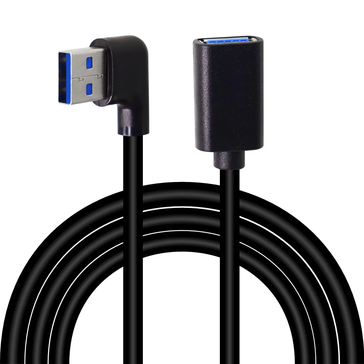 BUCIER BUCIER USB 3.0 Extension Cable 3.3Ft Type A Male to Female Right Angle Black — product photo