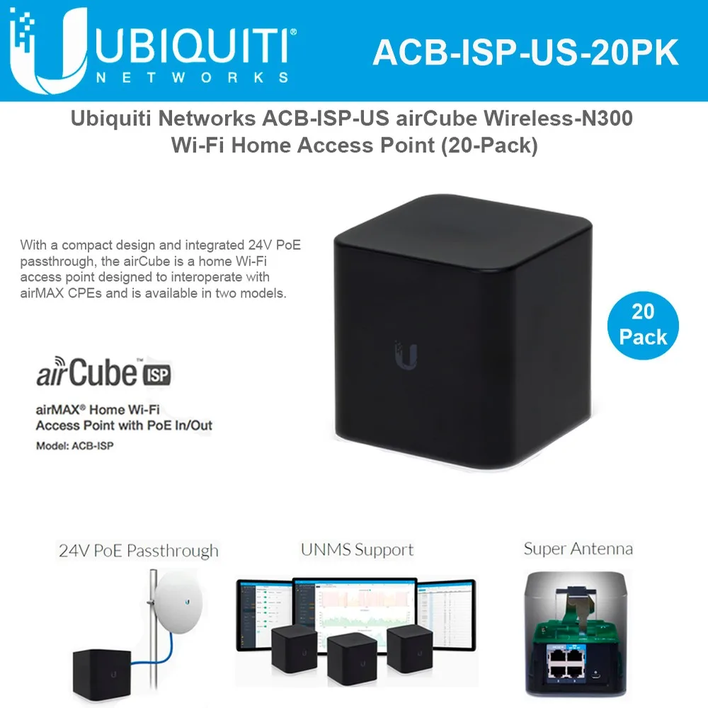 Ubiquiti Networks Ubiquiti Networks airCube ACB-ISP-US Wireless-N300 20 Pack — product photo