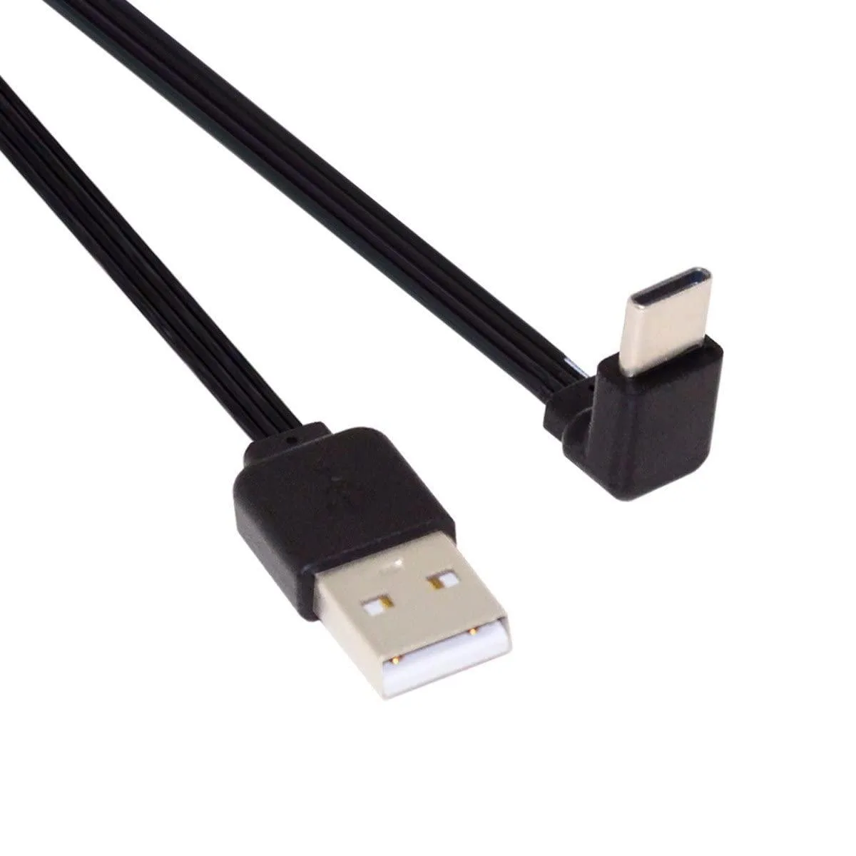 LORDWORLD LORDWORLD USB 2.0 Male to USB-C Up Down 90° Angled FPC Cable 13cm — product photo