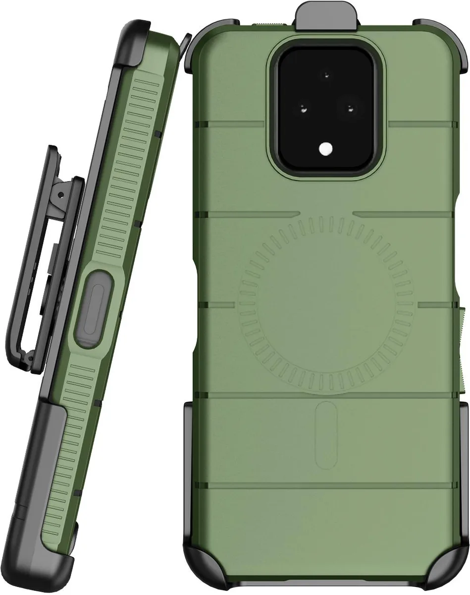 Nakedcellphone Nakedcellphone Case &amp; Belt Clip for Sonim XP Pro 5G Olive Green MagSafe — product photo