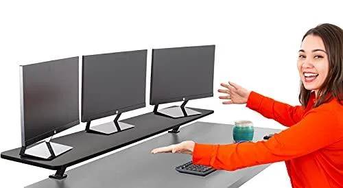 Stand Steady Stand Steady 55 Inch Clamp On Desk Shelf Black — product photo