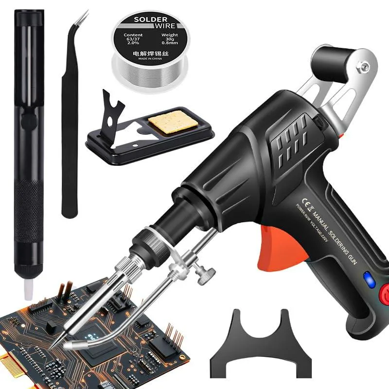  60W Automatic Soldering Gun Kit 110V 480°C 0.5-1.2mm — product photo