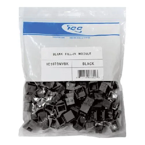 ICC ICC IC107BNVBK Blank Module 100 Pack Black — product photo