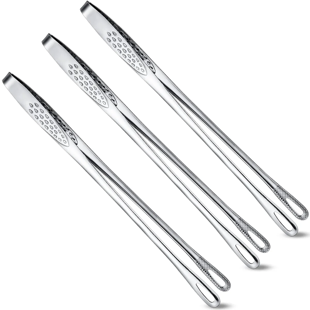  Geiserailie 3 Pcs 11 Inches Korean BBQ Tongs Stainless Steel — product photo