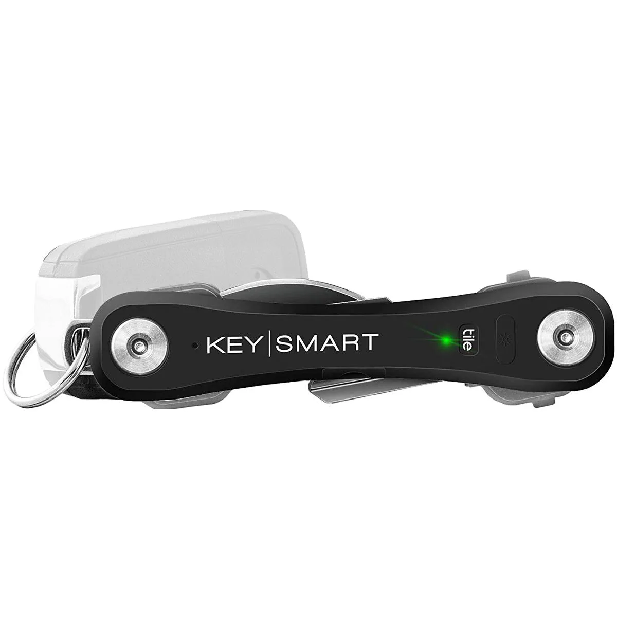 KeySmart KeySmart KS411-BLK Pro Keyholder with Tile Tracking — Black, 10 Keys — product photo