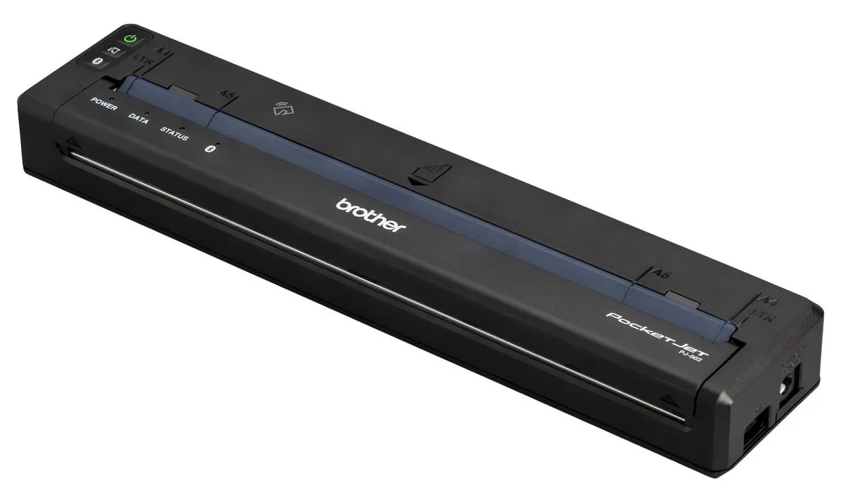 Compact mobile laser printer kit with battery and rollup case