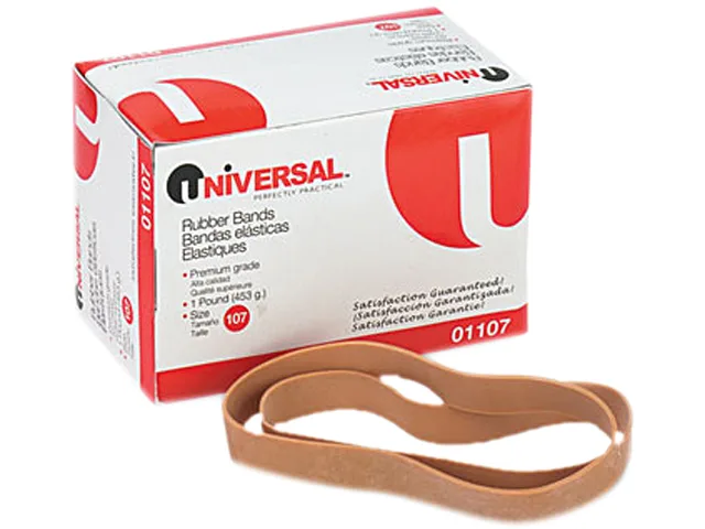 Universal Business Supply Universal Business Supply 01107 rubberband size 107 7" x 5/8" 40 pack 1 lb — product photo