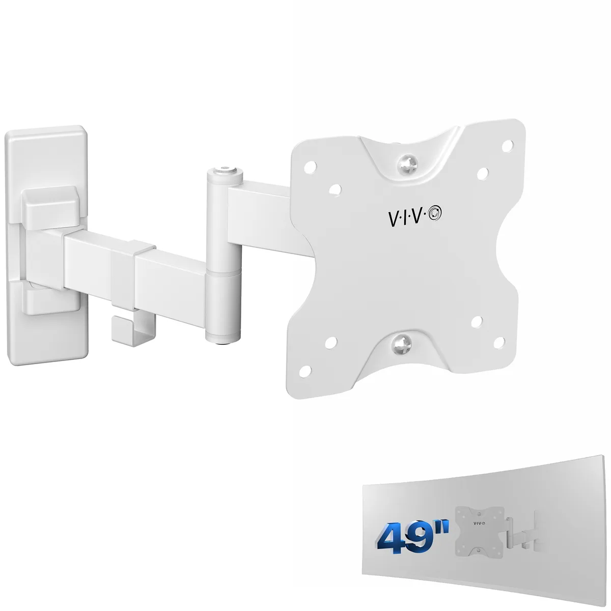 VIVO VIVO White Full Motion TV Mount 13-49" 44 lbs — product photo