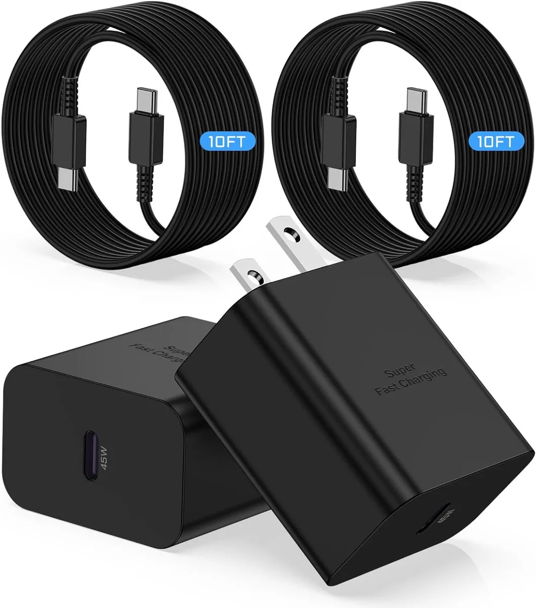 Elestur Elestur 45W USB-C Wall Charger 2-Pack with 10ft Cable — product photo