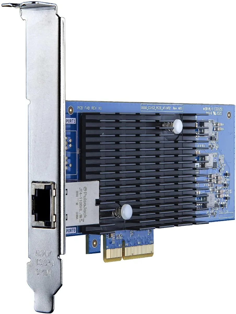 Value Brand Value Brand 10Gb RJ45 PCIe 3.0 x4 Network Card Intel X550-AT Single Port Low Profile Full Height Brackets — product photo