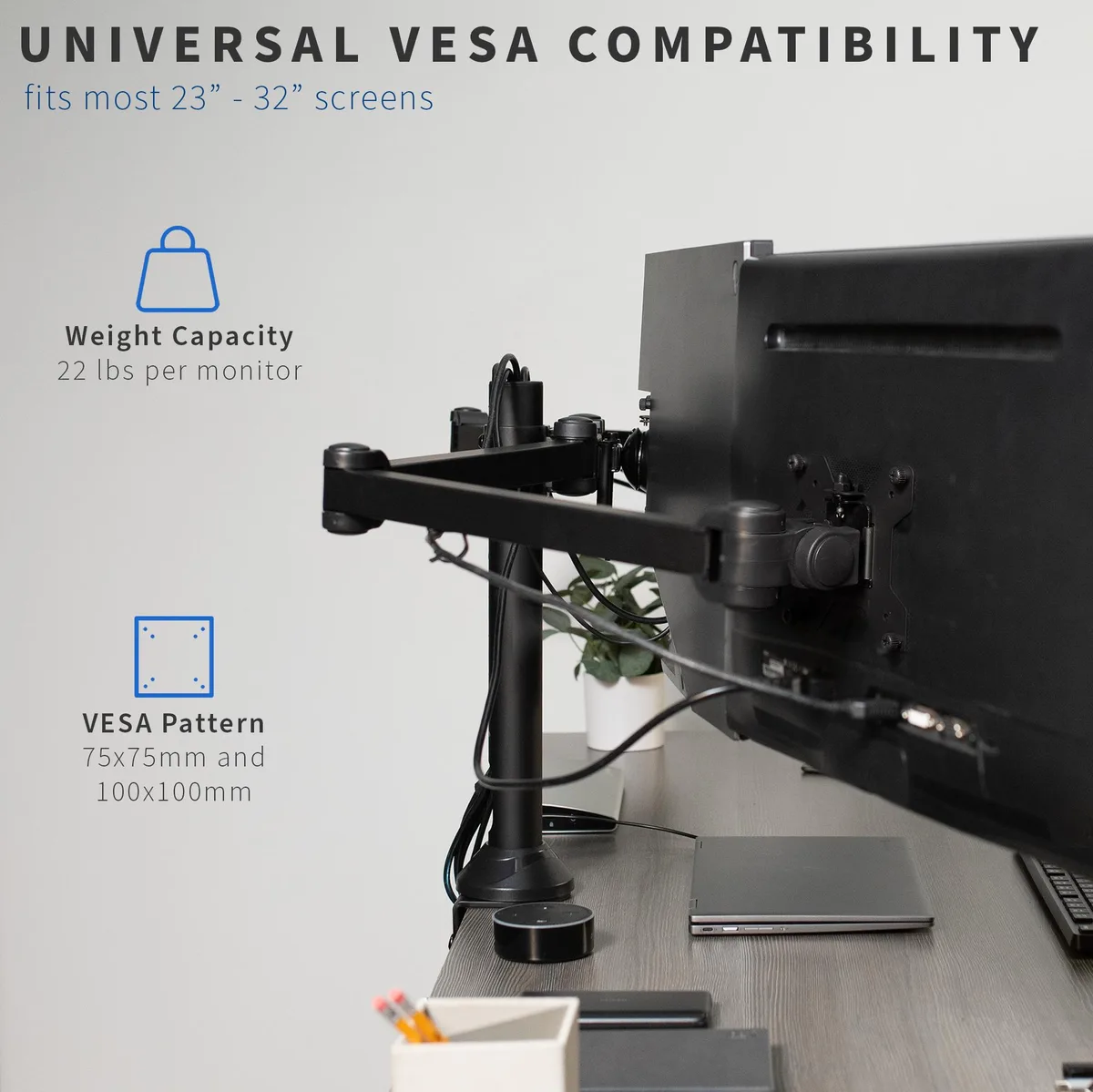 VIVO VIVO STAND-V103 Triple Monitor Desk Mount 23-32" 22 lbs per screen — product photo