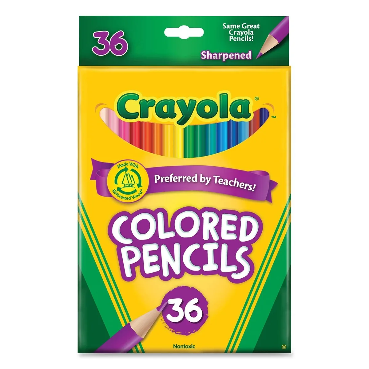 Crayola Crayola 684036 Long Barrel Colored Woodcase Pencils 3.3 mm 36 Set — product photo