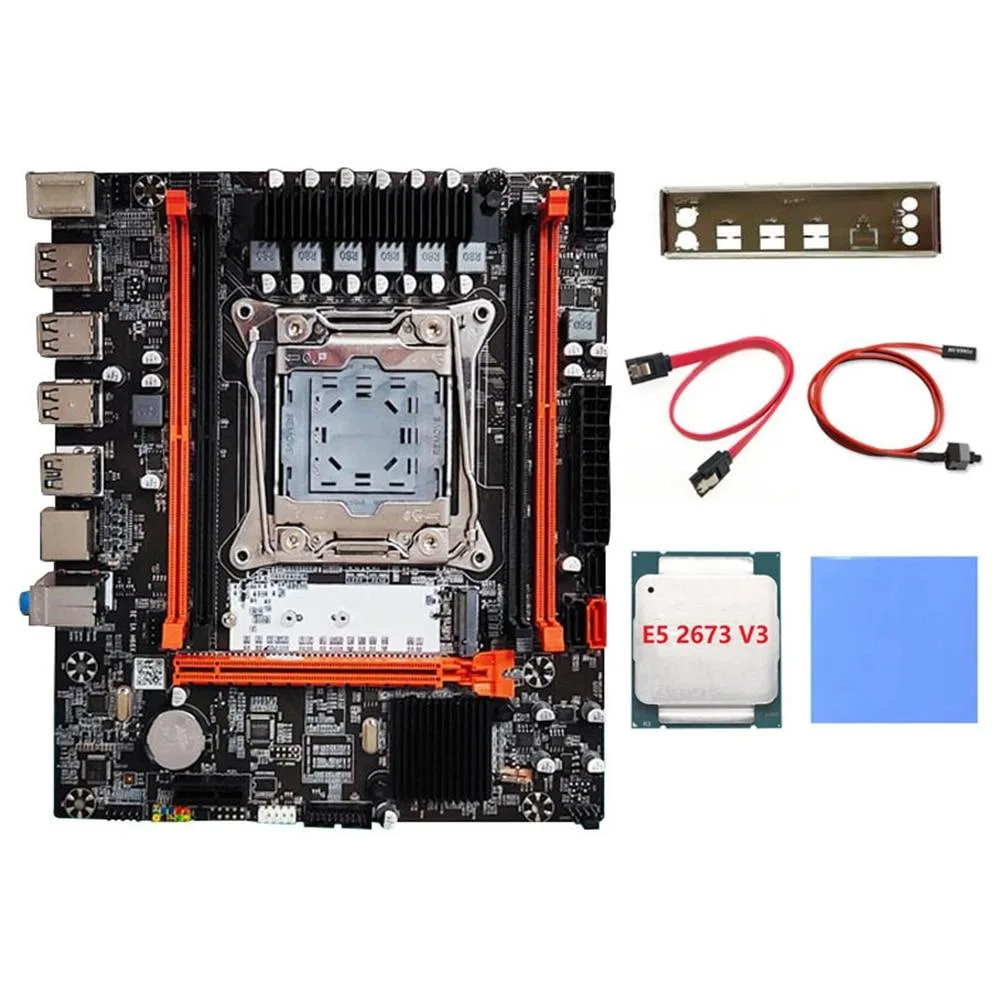 YINGHUA YINGHUA X99H server motherboard with E5-2673 V3 CPU — product photo