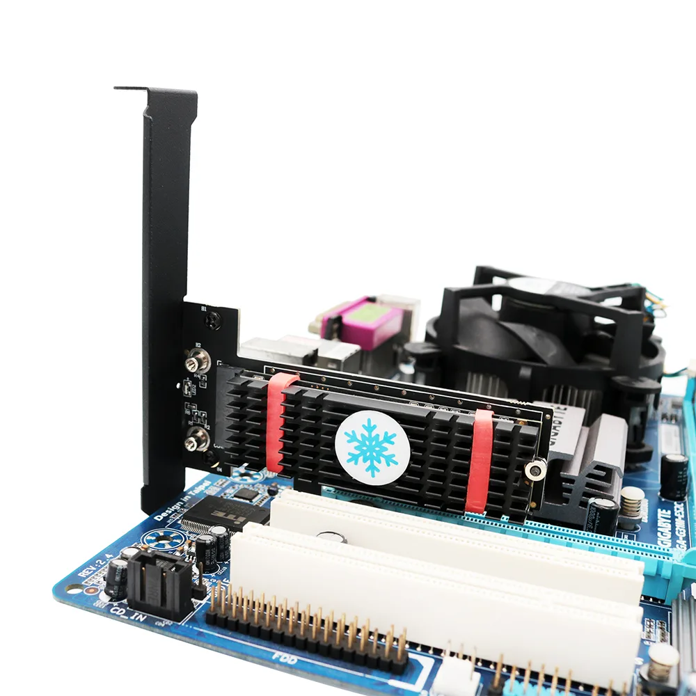 Shenzhen Aimilai Technology Co.Ltd. Shenzhen Aimilai M.2 Key M PCIe 3.0 x4 Adapter with Heatsink Black — product photo