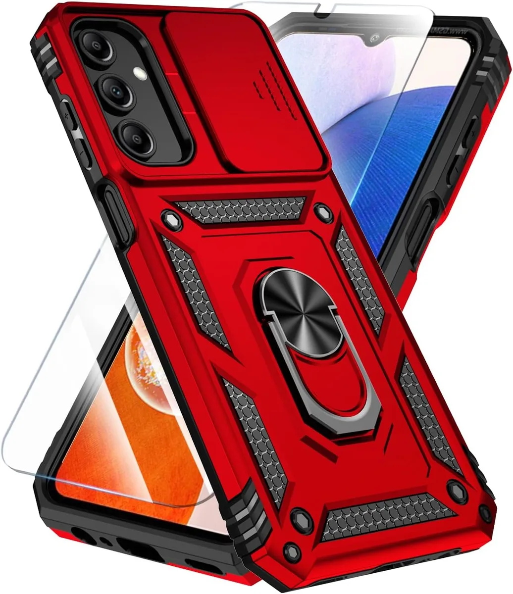 Transcend Transcend Galaxy A16 5G Case with Screen Protector Slide Camera Cover Kickstand Red — product photo