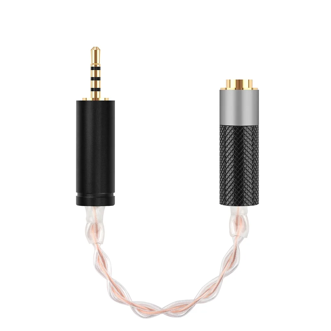 Geekria Geekria Apollo 4N OCC Silver-Plated Adapter Cable 2.5mm to 4.4mm Balanced 5.1 Inches — product photo