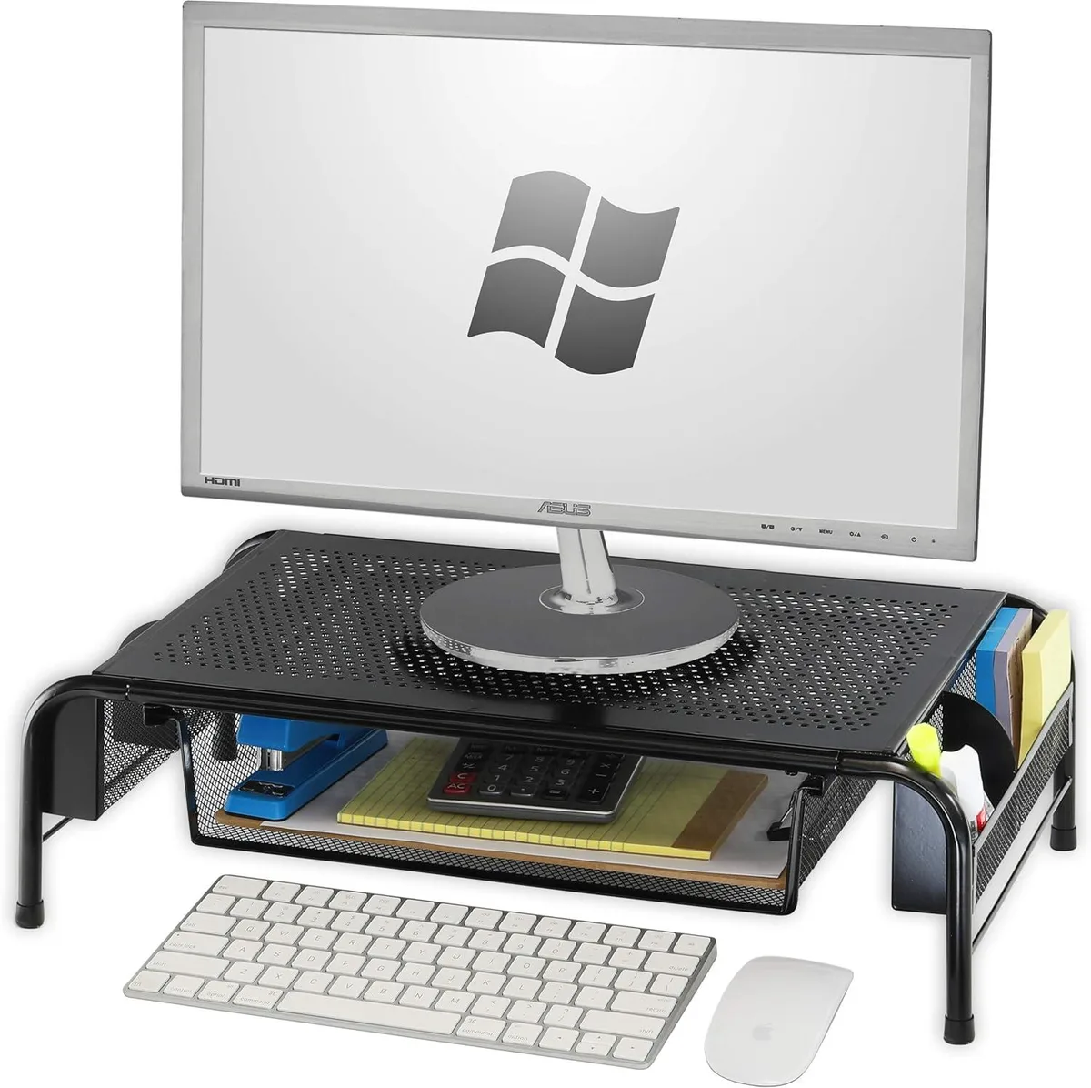 PISKEKAT PISKEKAT Server Rack 20.25"W x 11.5"D x 5.8"H Black with Drawer — product photo