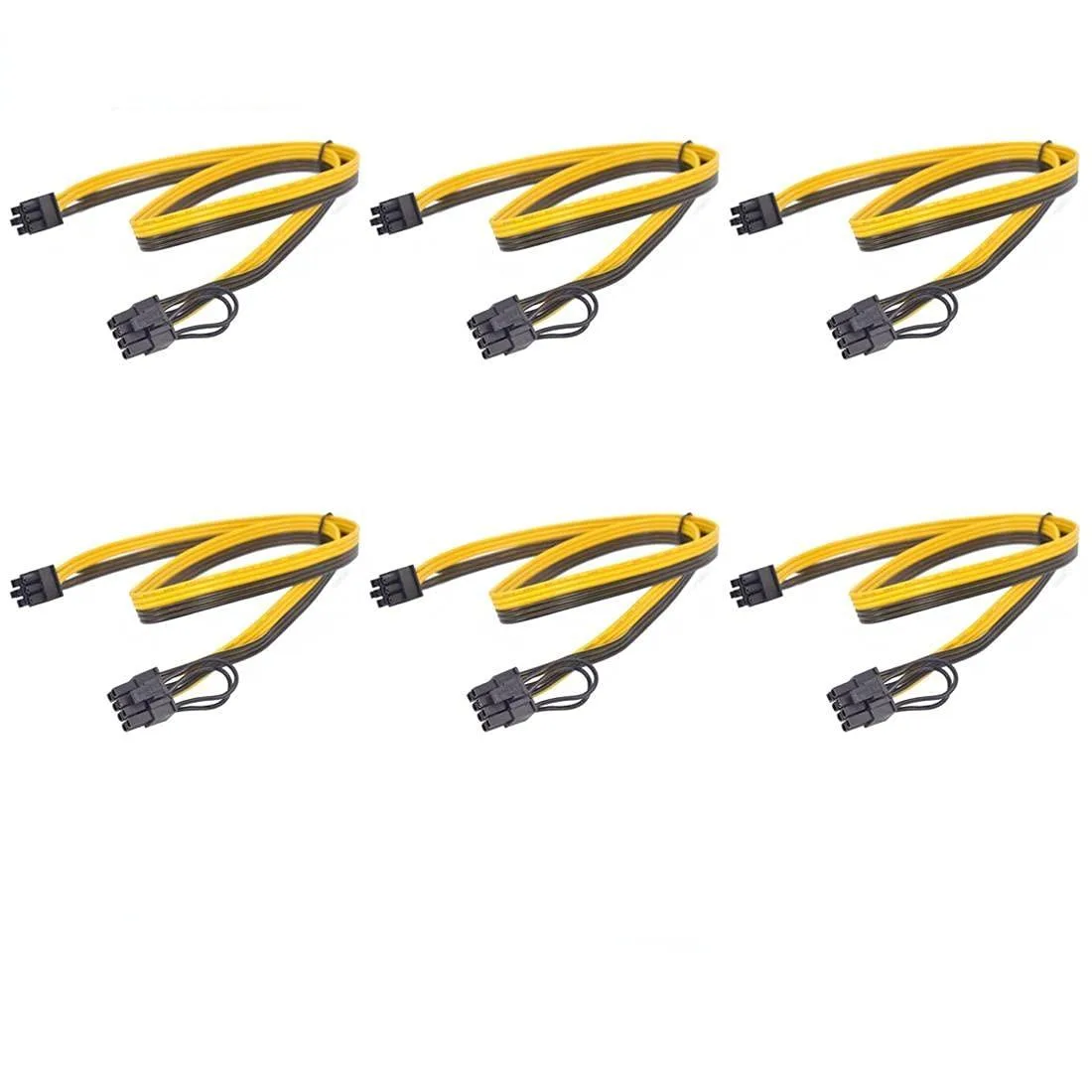 Vszerda Vszerda 6× PCIe 6-pin to 6+2-pin internal power cable 40 cm — product photo