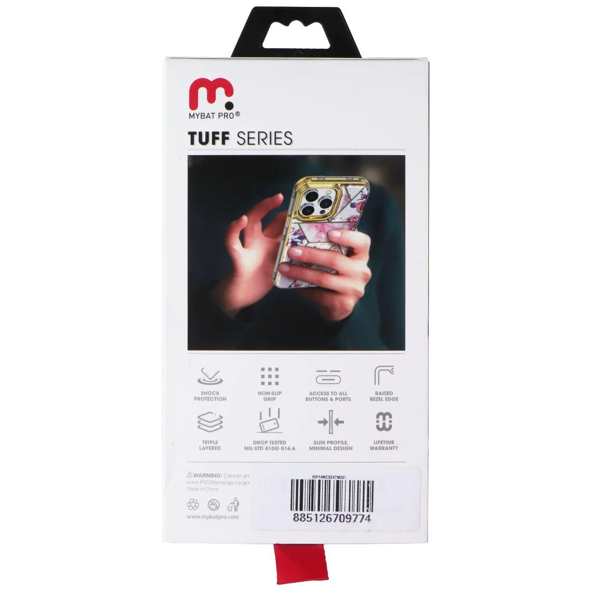 MYBAT PRO MYBAT PRO Tuff Series Case iPhone 14 Plus White Marbling Silver — product photo