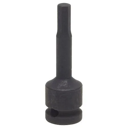 Westward 1/2" drive 8mm impact hex driver, black oxide finish, 2 inch length
