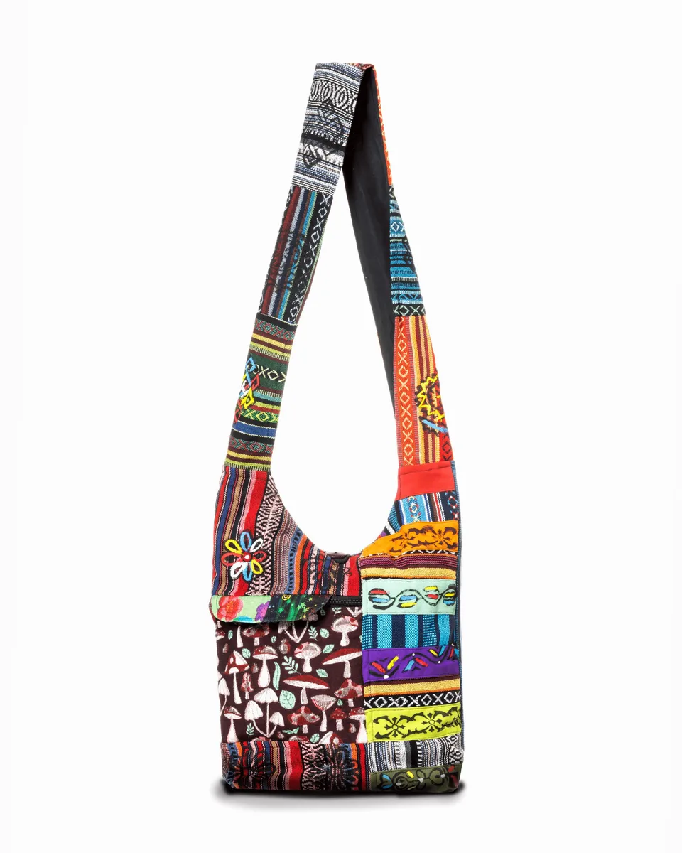Jupiter Gear Home Jupiter Gear Home Tribal Stripe Patchwork Hobo Bag KC-732-HBP Multi — product photo