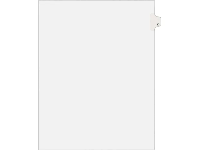Avery Avery 1403 Legal Side Tab Dividers One-Tab Title C Letter White 25/Pack — product photo