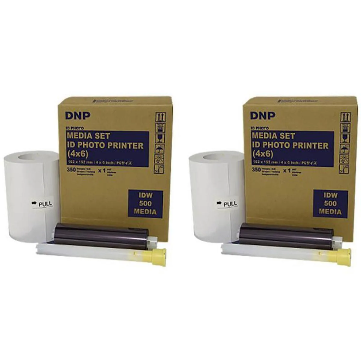 DNP IMS America Corporation DNP IMS America Corporation 4x6" Paper and Ink Roll Media Set for IDW500 Printer, 350 Prints (2-Pack) — product photo