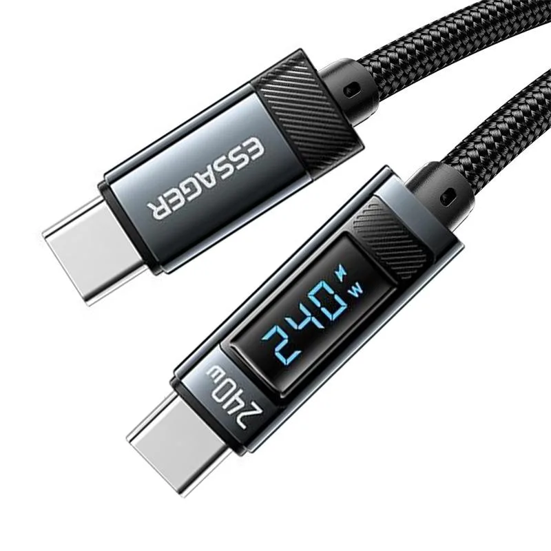 ESTONE ESTONE Essager HC240W USB-C Cable 240W 48V 5A LED 6.6ft — product photo