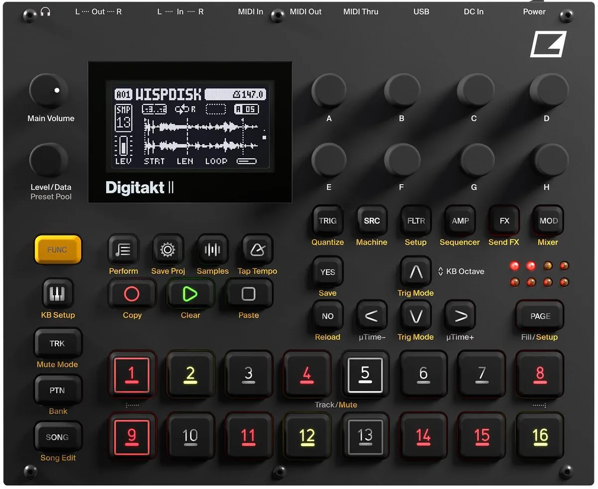 LORDWORLD LORDWORLD Digitakt II 16-Track Drum Computer and Sampler — product photo