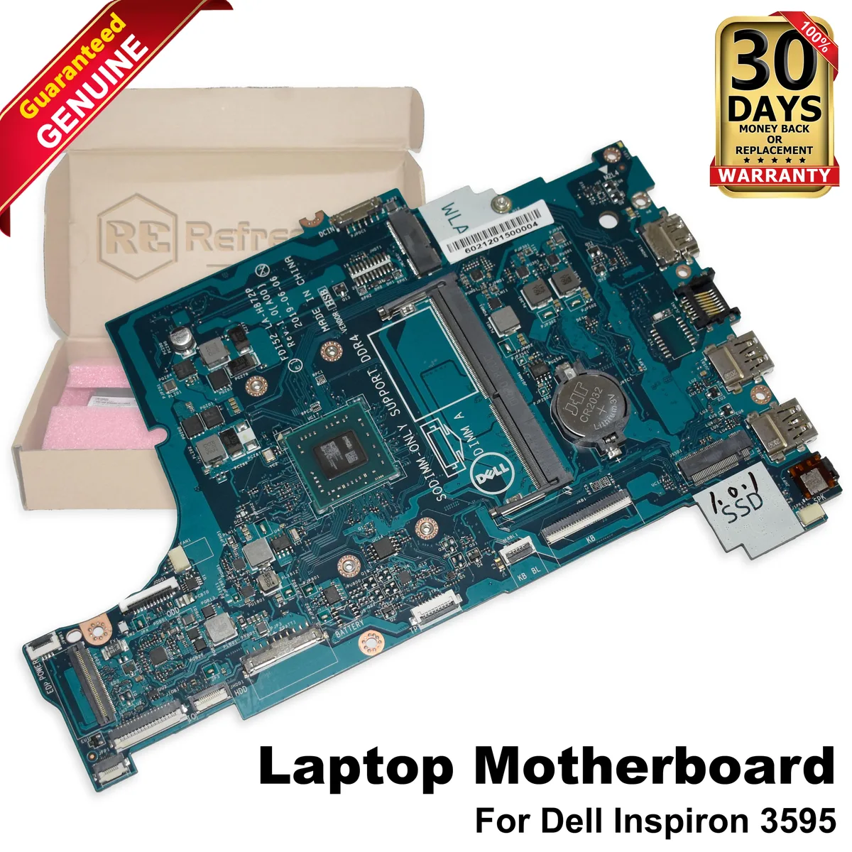 DELL DELL Inspiron 3595 Motherboard 26MNR AMD A9-9425 3.1GHz Dual Core DDR4 Laptop Replacement Part — product photo