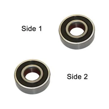 Small black and silver ball bearing sealed on both sides