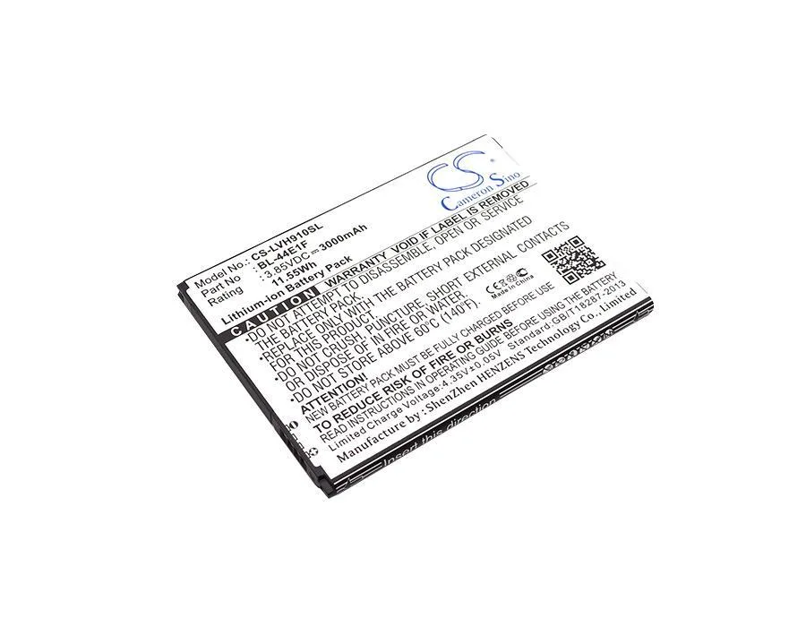 Rectangular black replacement battery with gold contacts