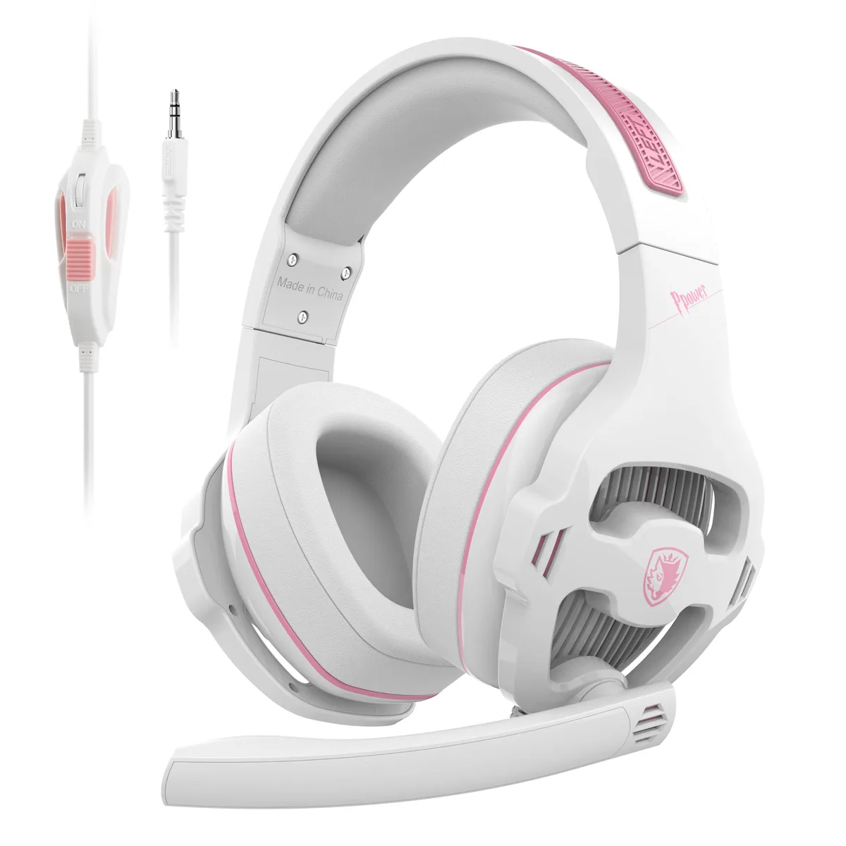 SADES SA726 Over-Ear Headphone Pink 3.5mm 50mm 21 ohms — product photo
