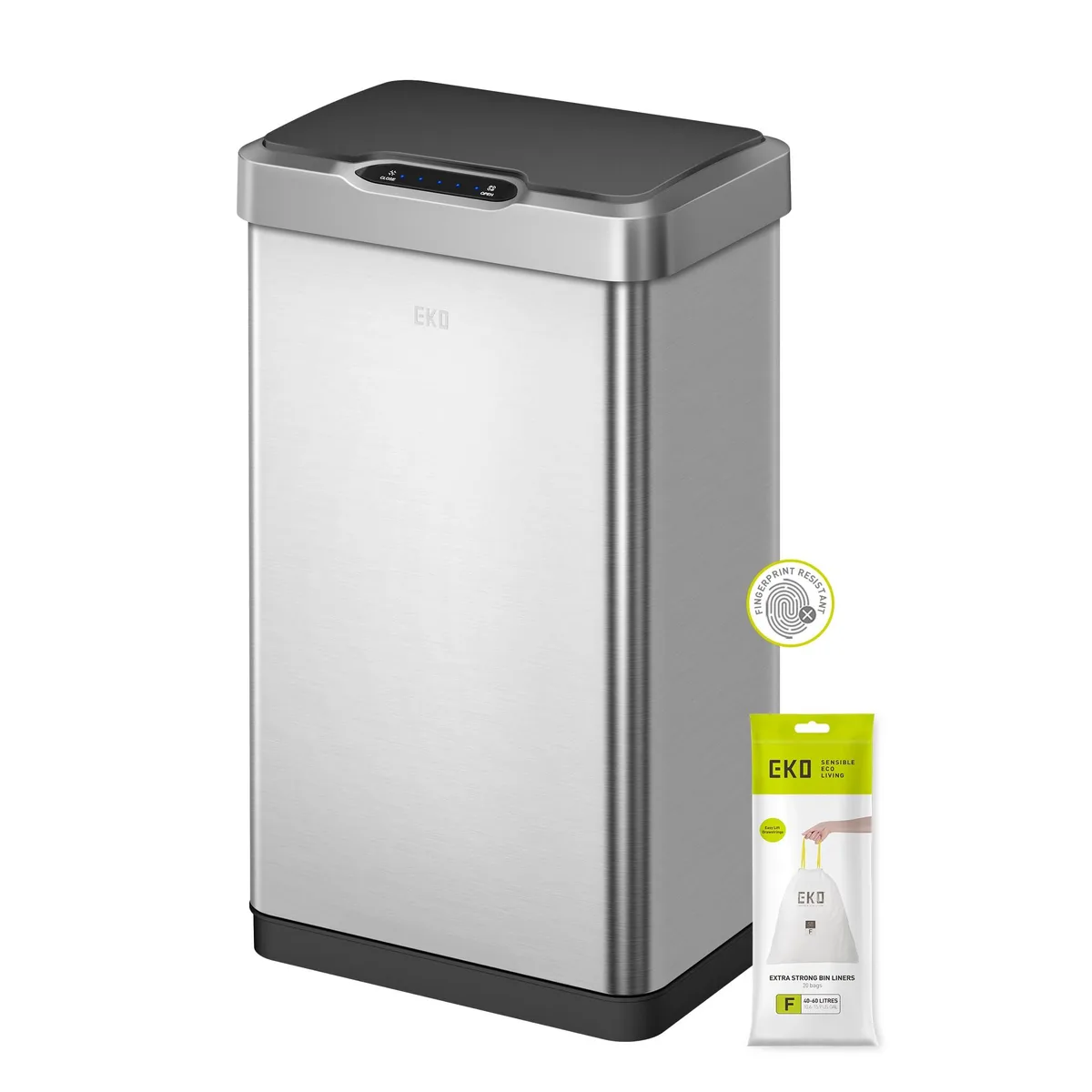 Baldwin EK9278TBMT-50L Touchless Motion Sensor Trash Can 50L 3 Pack — product photo