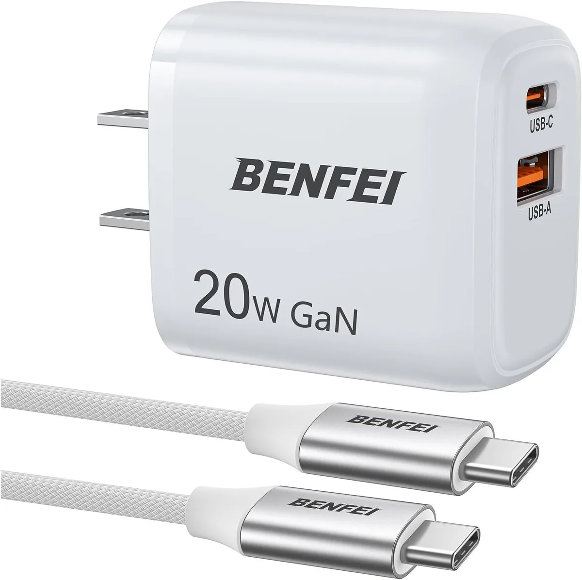 ONITOON ONITOON 20W GaN USB-C Wall Charger with 60W Cable — product photo