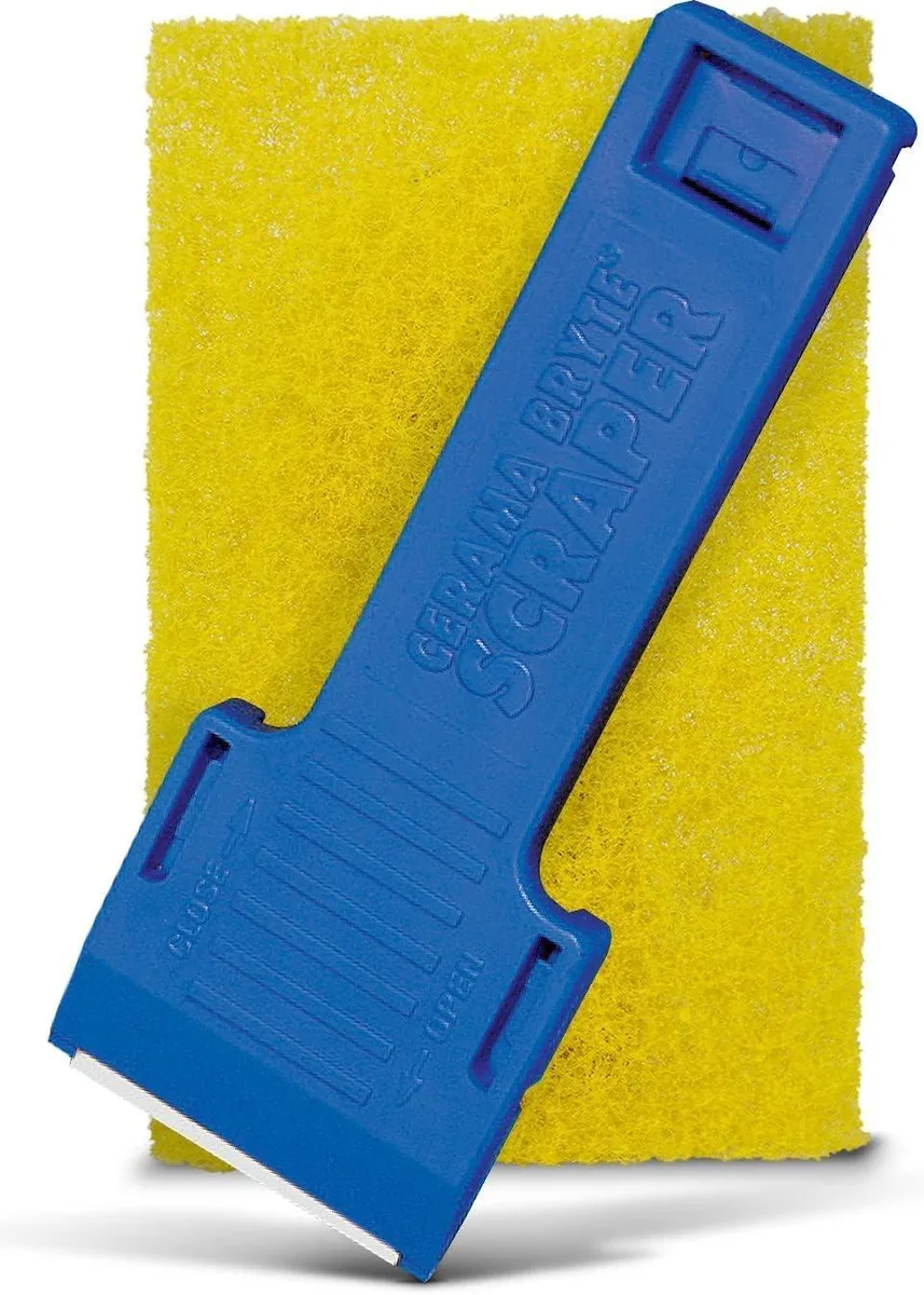 Metra cooktop scraper and non-woven pad kit, compact rectangular pack