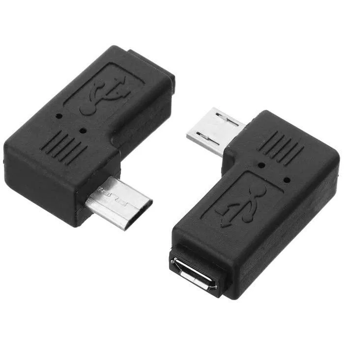 LORDWORLD LORDWORLD 2-Pack Micro USB 90° Left Right Angled Adapter — product photo