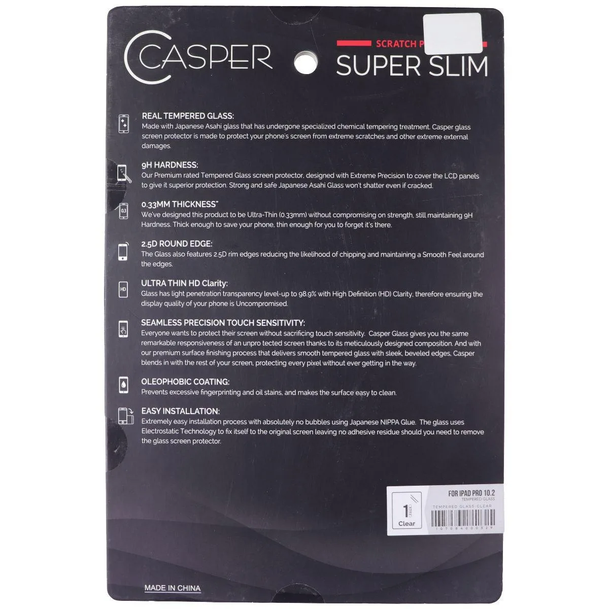 Casper Casper Tempered Glass Screen Protector 10.2 in .33 mm — product photo