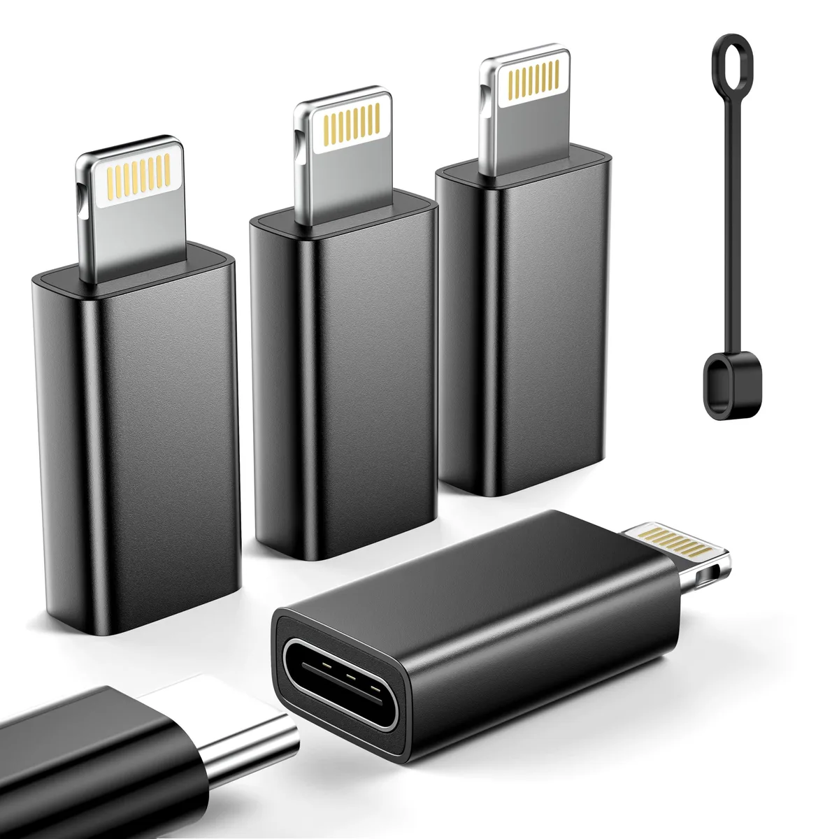 LERTOSEN LTS-FA02 USB C to Lightning Adapter 27W 480Mbps 4-Pack — product photo