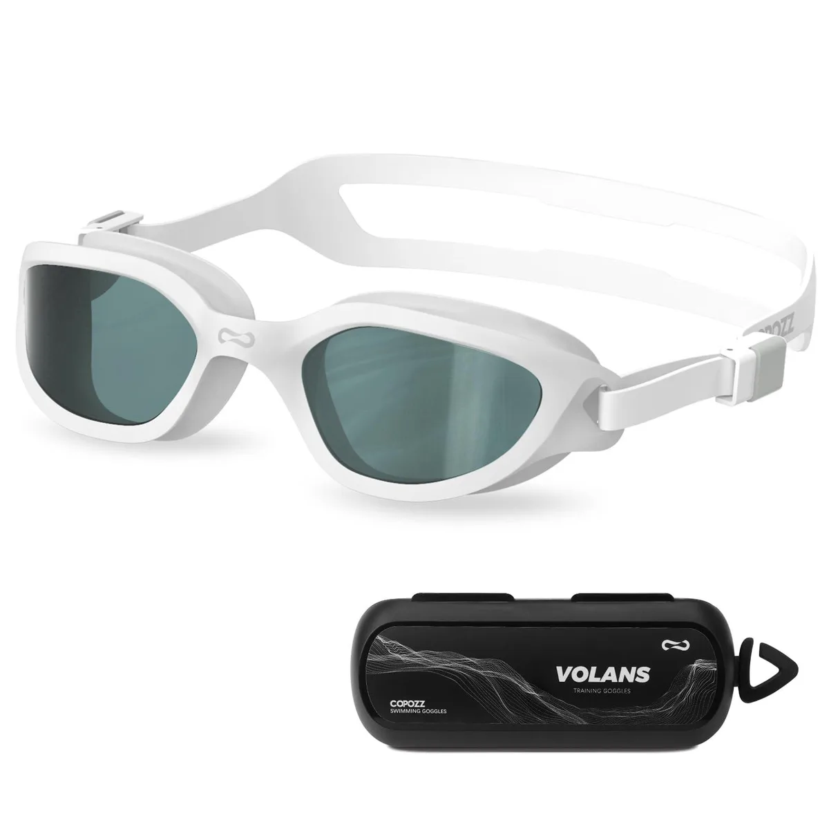 COPOZZ 32105 Swim Goggles 12 Pack Smoke Lens Anti-Fog Polarised — product photo
