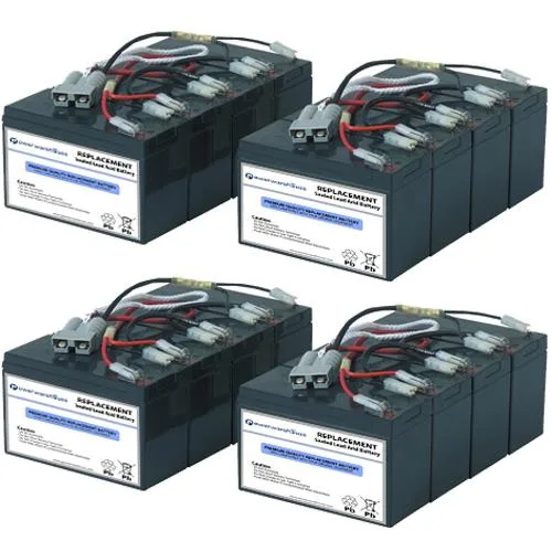 Two black rectangular 12 V lead-acid battery cartridges side by side