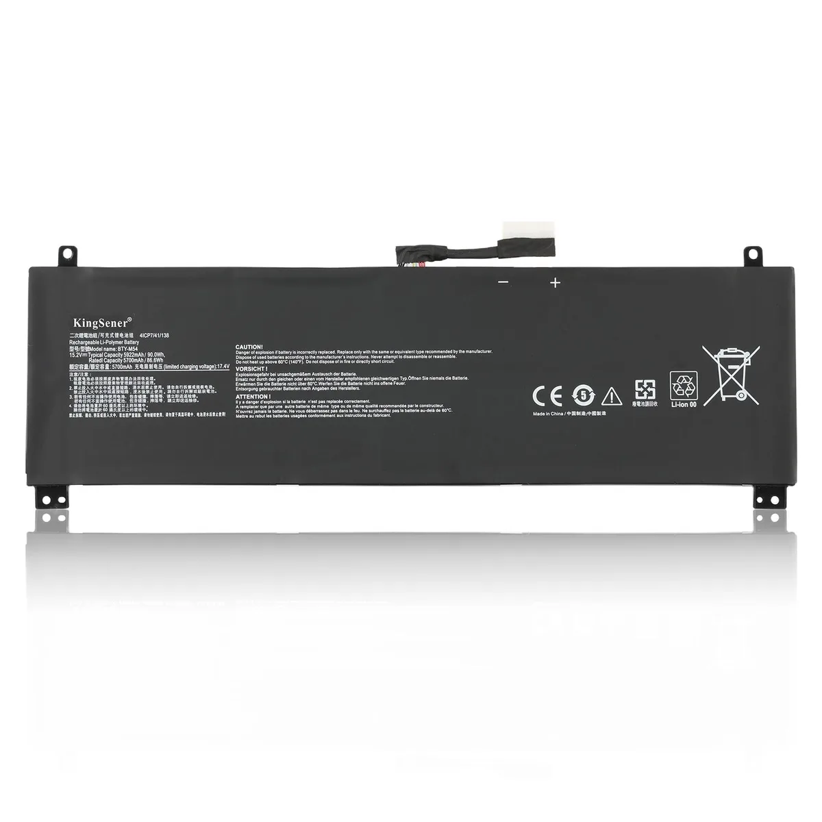 KingSener KingSener BTY-M54 15.2V 5922mAh 90Wh laptop battery — product photo